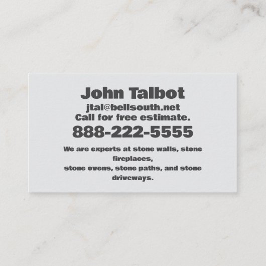 ALLES STENEN VISITEKAARTJE (Achterkant)