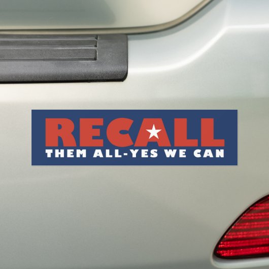 Alles terugroepen bumpersticker (Op auto)