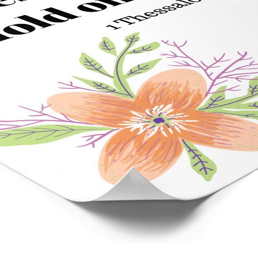 Alles testen | 1 Bijbelse Verse Thessaliërs Poster (Hoek)