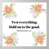 Alles testen | 1 Bijbelse Verse Thessaliërs Poster (Voorkant)