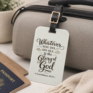 Alles tot de Glorie van God Bagage Label