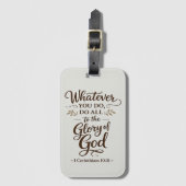 Alles tot de Glorie van God Bagage Label (Voorkant (verticaal))