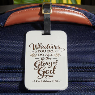 Alles tot eer van God Bagagelabel
