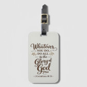 Alles tot eer van God Bagagelabel (Voorkant (verticaal))