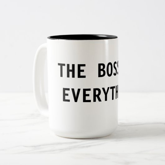 Alles Tweekleurige Koffiemok (Voorkant links)