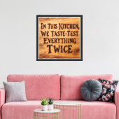 Alles tweemaal proeven canvas afdruk (Insitu (Woonkamer))