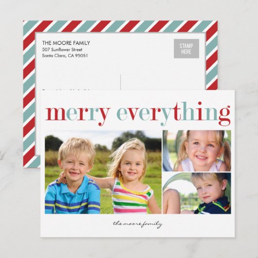 Alles-vakantiefoto-Briefkaart Feestdagenkaart (Voorkant / Achterkant)