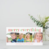 Alles-vakantiefotokaart Merry Feestdagenkaart (Staand voorkant)