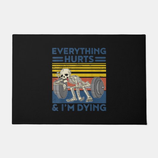 Alles van de uren Weightlift Ness Gym Gift Deurmat (Voorkant)