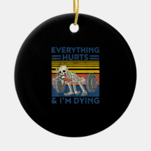 Alles van de uren Weightlift Ness Gym Gift Keramisch Ornament