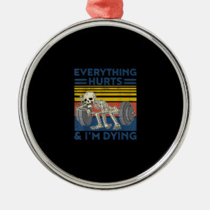 Alles van de uren Weightlift Ness Gym Gift Metalen Ornament