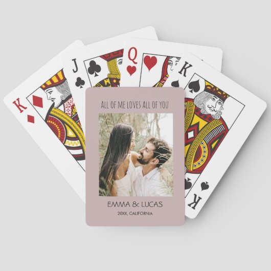 Alles van mij houdt van alles van jou Aangepaste F Pokerkaarten (Achterkant)