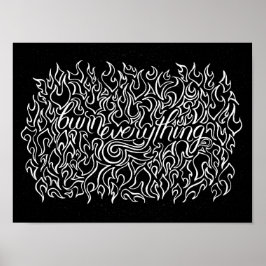 Alles verbranden - afdrukken poster