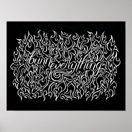 Alles verbranden - afdrukken poster (Voorkant)