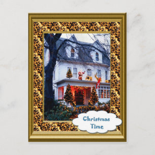 Alles verlicht voor de kerst Feestdagenkaart