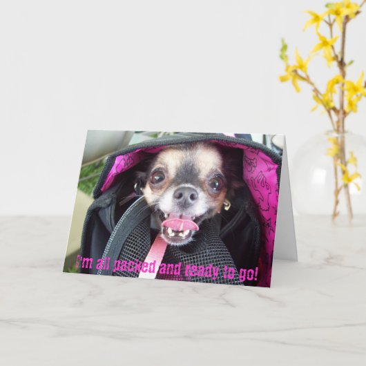 Alles verpakt en klaar om te gaan kaart (Gele Bloem)