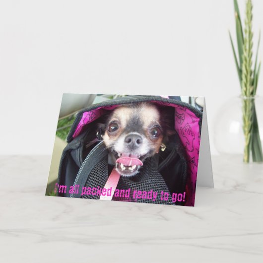 Alles verpakt en klaar om te gaan kaart (Voorkant)