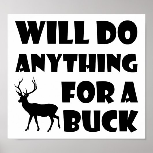 Alles voor een Poster van de Buck Funny Hunting (Voorkant)