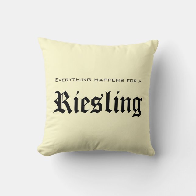 Alles voor een riesling - Kussens uit de wijnreeks (Voorkant)