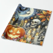 Alles voor Halloween Collage Cadeaupapier (Uitgerold)
