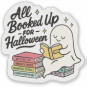 Alles voor Halloween Ghost Reading Sticker (Voorkant)