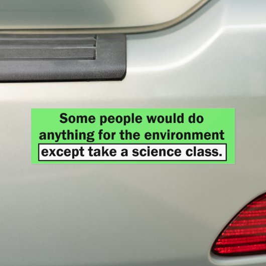 Alles voor het milieu bumpersticker (Op auto)