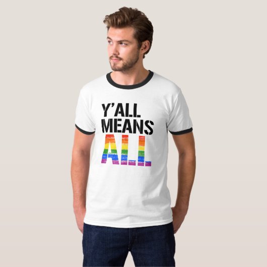 Alles voor iedereen - LGBTQ-rechten -  T-shirt (Voorkant volledig)