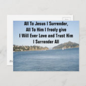 Alles voor Jezus die ik overgeef Briefkaart (Voorkant / Achterkant)