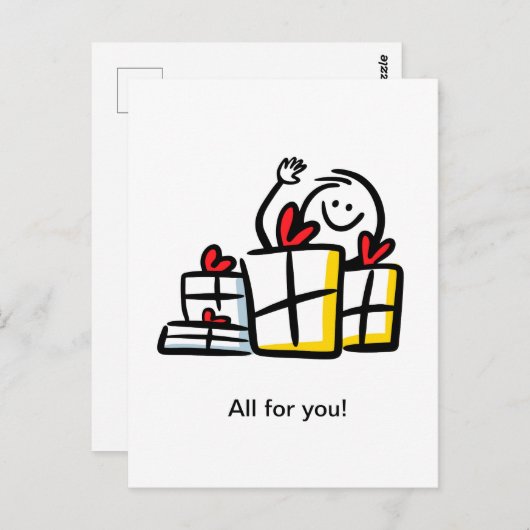 Alles voor jou! briefkaart (Voorkant / Achterkant)