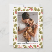 Alles voor kerstmis Holly en feestdag foto Feestdagenkaart (Voorkant)