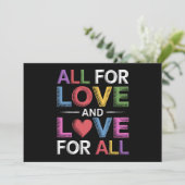 Alles voor liefde en liefde voor alle Pride Month  Kaart (Staand voorkant)