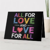 Alles voor liefde en liefde voor alle Pride Month Kaart (Voorkant)