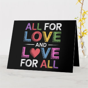 Alles voor liefde en liefde voor alle Pride Month Kaart