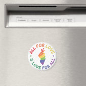 Alles voor Love Pride Rainbow Hand LGBTQ+ Magneet (Insitu (Vaatwasser))