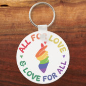 Alles voor Love Pride Rainbow Hand LGBTQ+ Sleutelhanger (Voorkant)