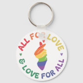 Alles voor Love Pride Rainbow Hand LGBTQ+ Sleutelhanger (Achterkant)