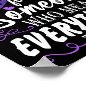 Alles voor mij Epilepsy Dag Paarse Ribbon Epilep Poster (Hoek)