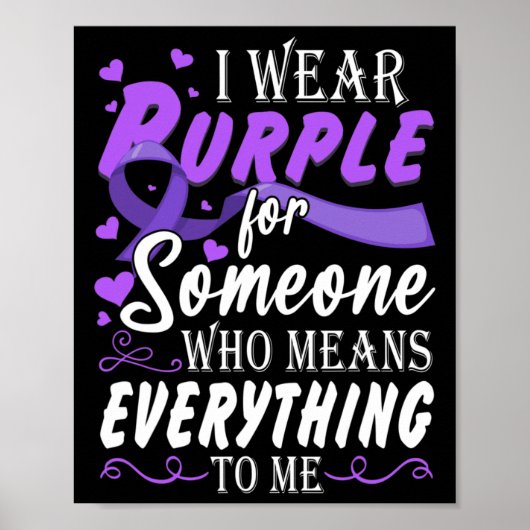 Alles voor mij Epilepsy Dag Paarse Ribbon Epilep Poster (Voorkant)