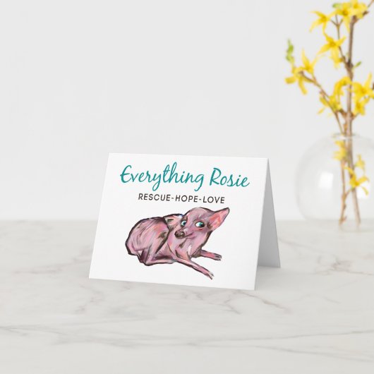 Alles voor Rosie Note Kaart (Gele Bloem)