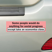 Alles voor sociale vooruitgang bumpersticker (Op auto)