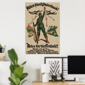 Alles voor Vaterland! WW1-poster Poster (Thuiskantoor)