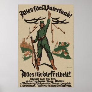 Alles voor Vaterland! WW1-poster Poster