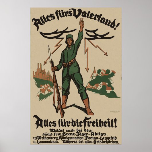 Alles voor Vaterland! WW1-poster Poster (Voorkant)