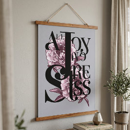 Alles vreugde, geen stress bloemendekentapijt cade hangend wandkleed