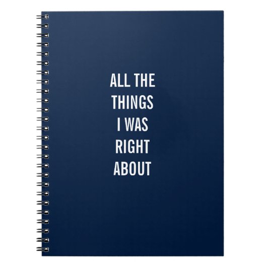 Alles waar ik gelijk in had notitieboek (Voorkant)