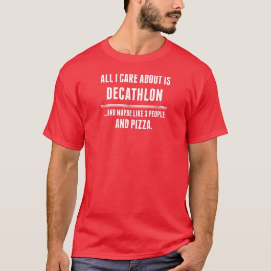 Alles waar ik om geef is decathlon sport t-shirt (Voorkant)