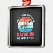 Alles waar ik om geef is Kayaking Metalen Ornament (Links)