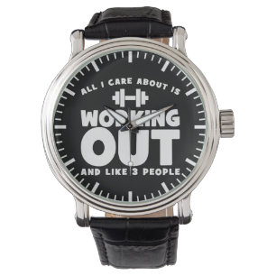 Alles waar ik om geef is trainen - Novelty Fitness Horloge