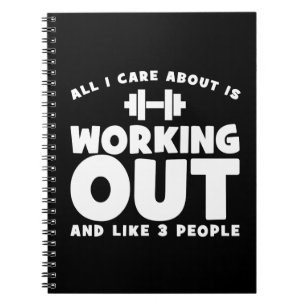 Alles waar ik om geef is trainen - Novelty Fitness Notitieboek