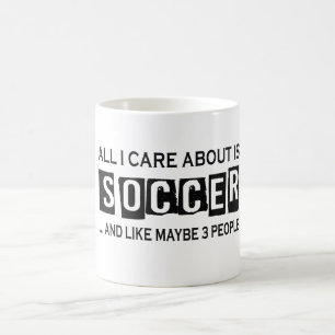 Alles waar ik om geef is Voetbal Koffiemok